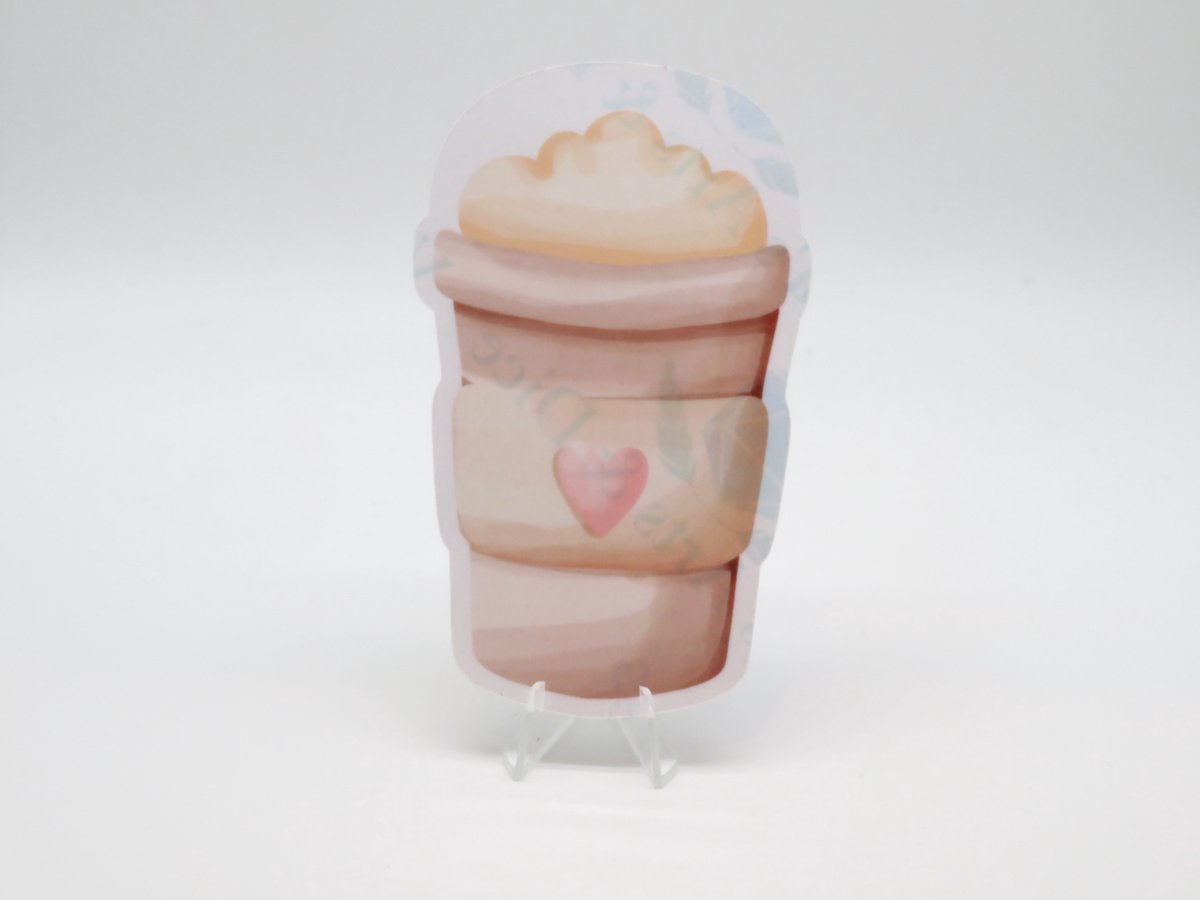 Liefdevolle Frappuchino Sticker - Koffie met Liefde | Veras Arts & Dice | Schattige Stickers - Handgemaakte Stickers | Journaling Bullet Journal Scrapbooking Leuke Laptop Telefoon | Loving Coffee